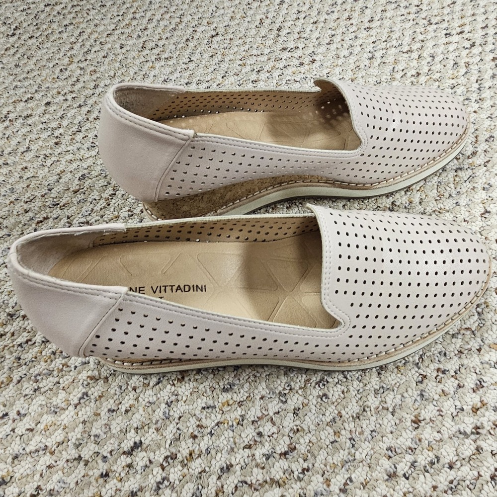 Adrienne Vittadini Women's Pink Loafer Wedge Size 9